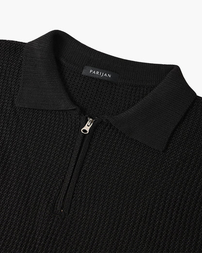 Paris Zipped Sweater - Black