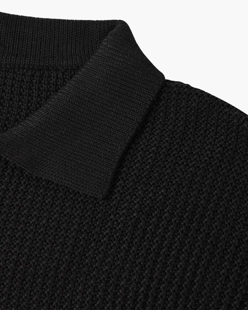 Paris Zipped Sweater - Black