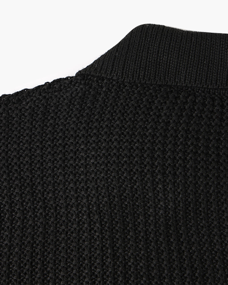Paris Zipped Sweater - Black