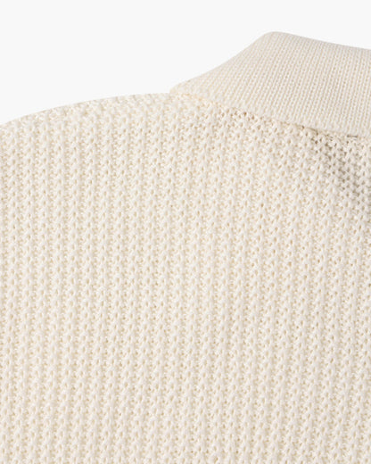 Paris Zipped Sweater - White