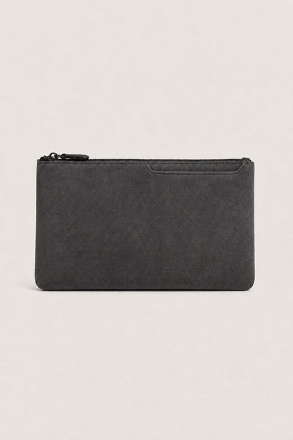 Alcantara Clutch Bag Dark Gray