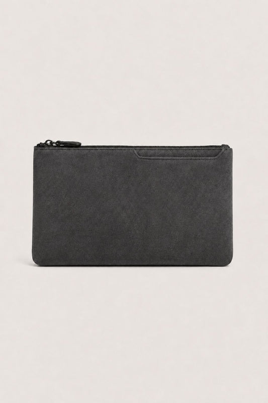 Alcantara Clutch Bag Dark Gray