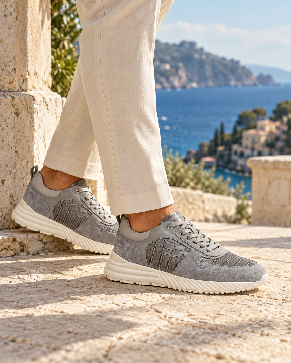 Croco Milano Sneaker - Grey