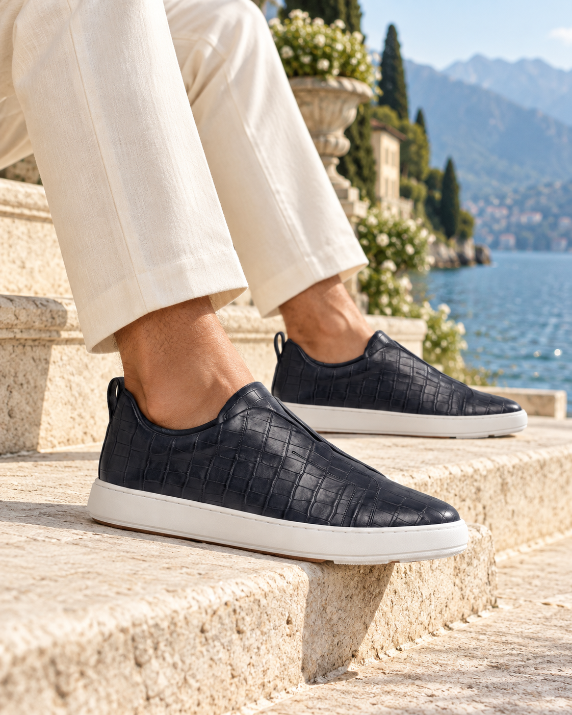 Croco St. Moritz Trainer - Navy