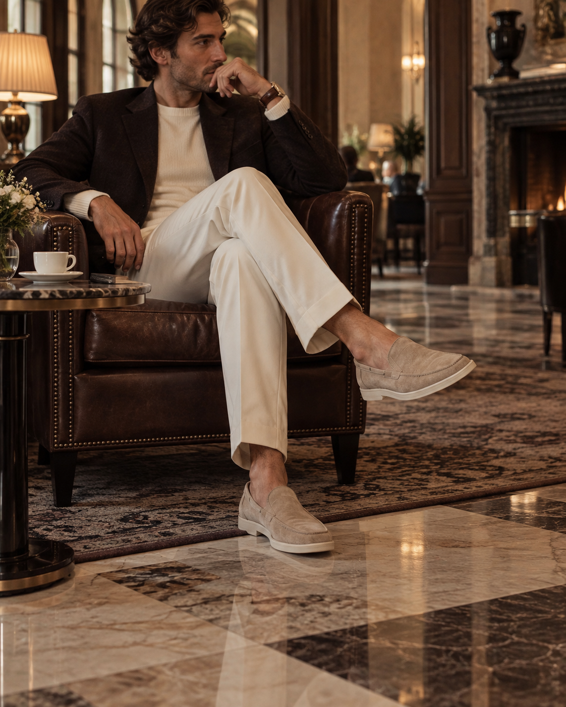 Suede Loafers