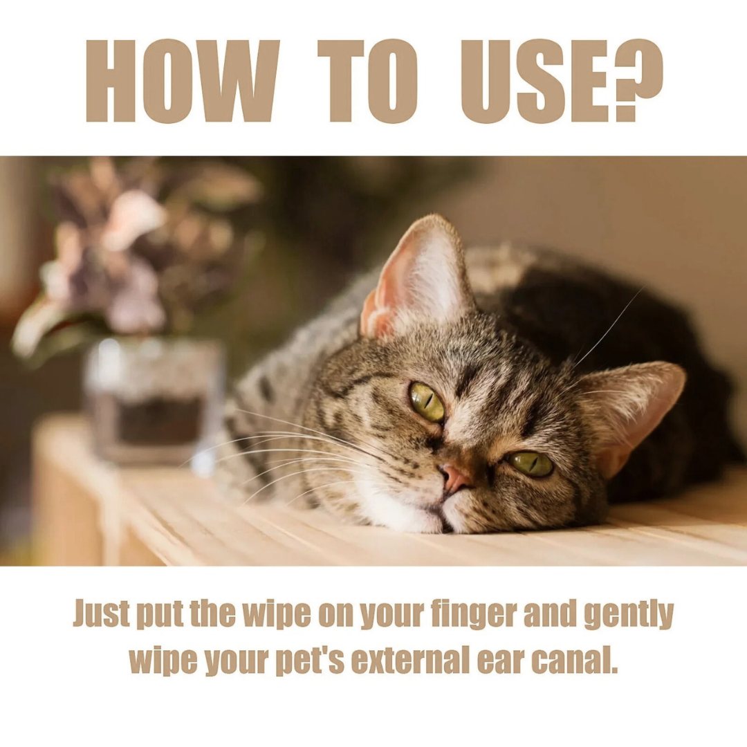 Pet Ear Cleaning Wipes for Dogs & Cats