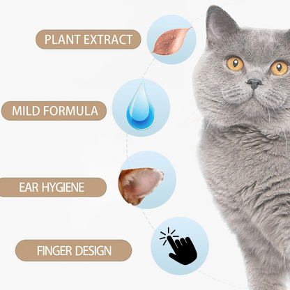 Pet Ear Cleaning Wipes for Dogs & Cats