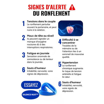 Silence Nuit™ – Dispositif Médical Anti-Ronflement