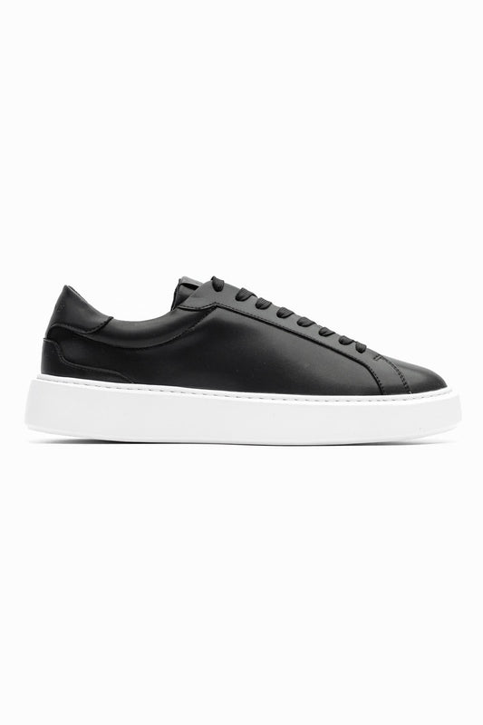 Boston Leather Trainer - Black