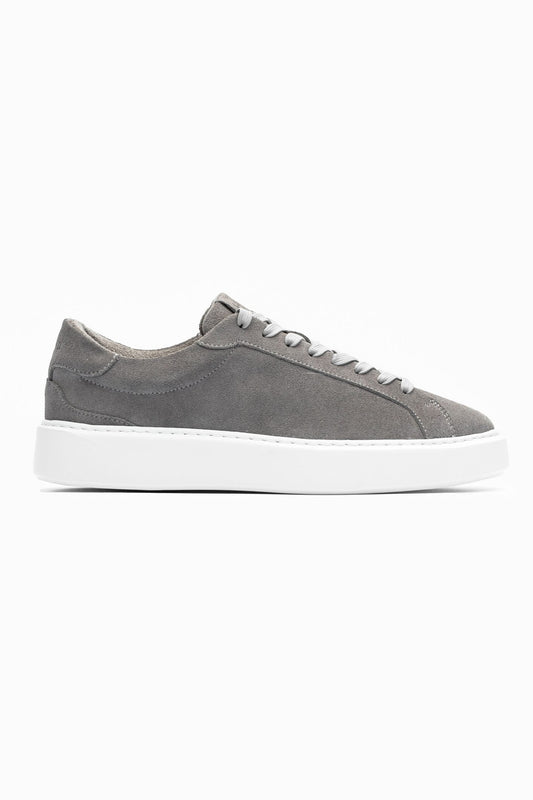 Boston Suede Trainer - Dark Grey