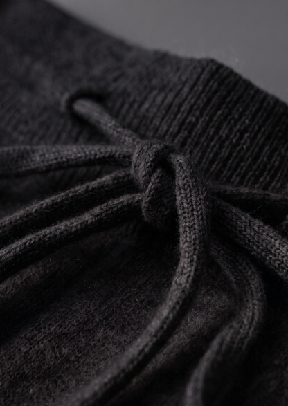 Pure Extra-Fine Merino Wool Black Luzzo Set