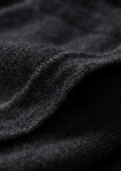 Pure Extra-Fine Merino Wool Black Luzzo Set