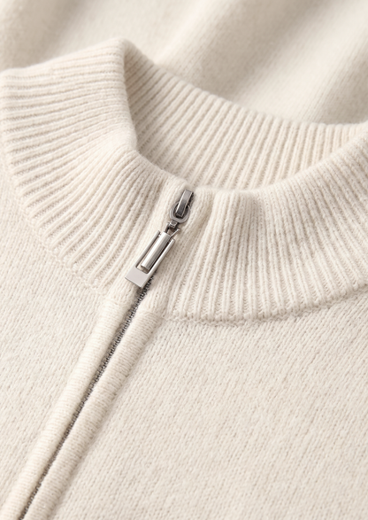 Pure Extra-Fine Merino Wool Cream White Luzzo Set