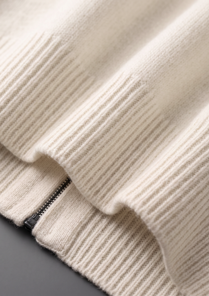 Pure Extra-Fine Merino Wool Cream White Luzzo Set