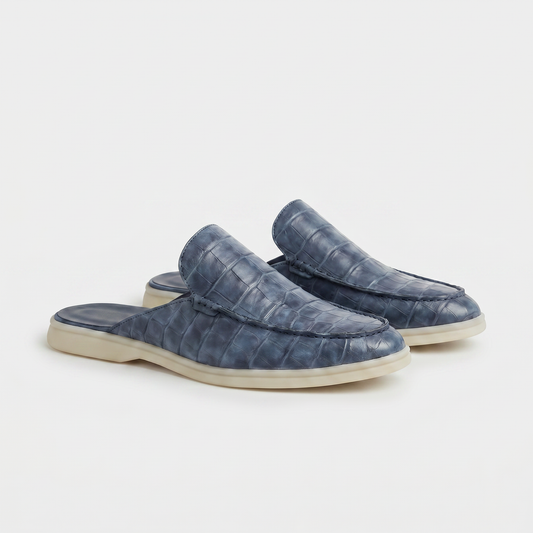 Slate Blue Croco Mule Yacht | LIMITED EDITION