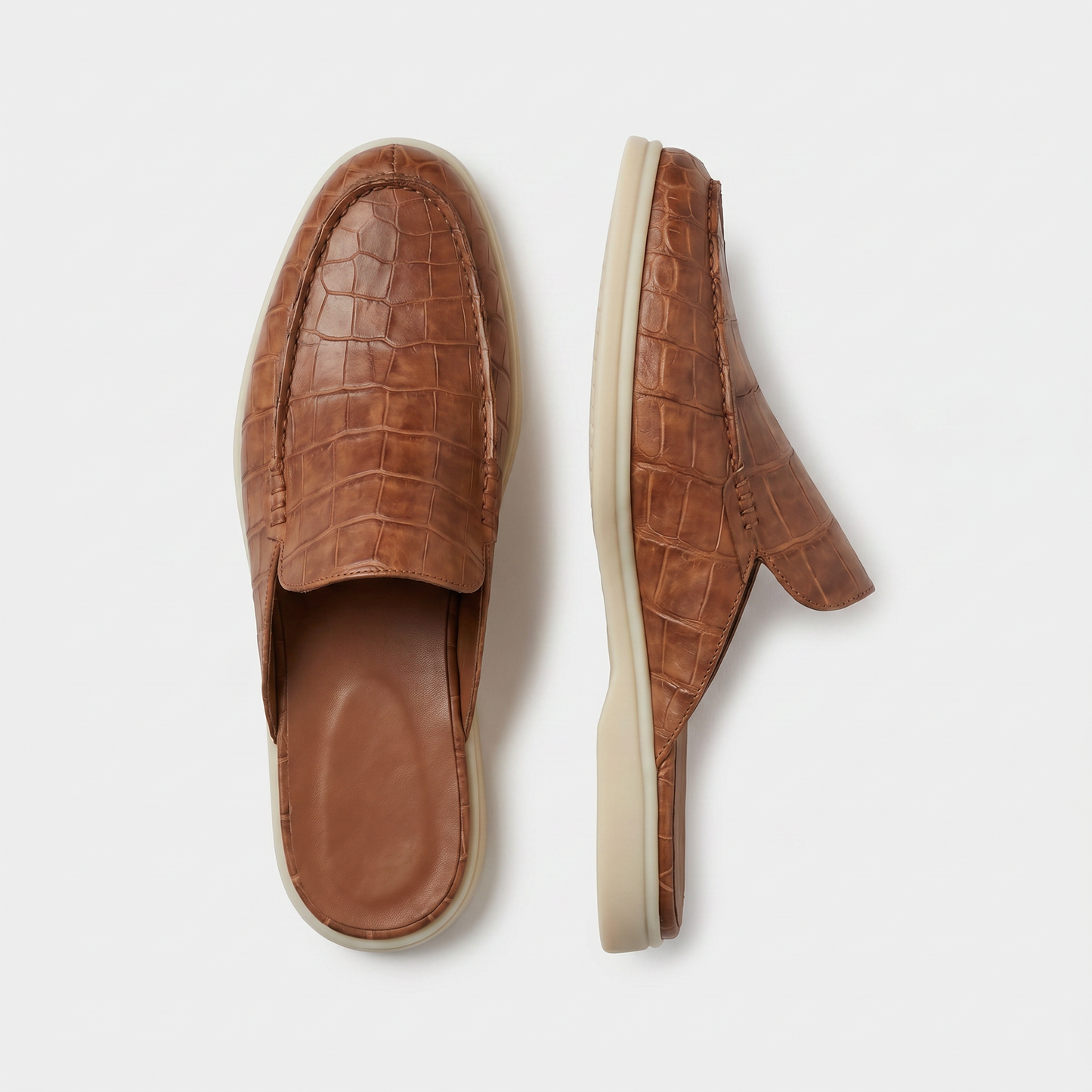 Tan Croco Mule Yacht | LIMITED EDITION