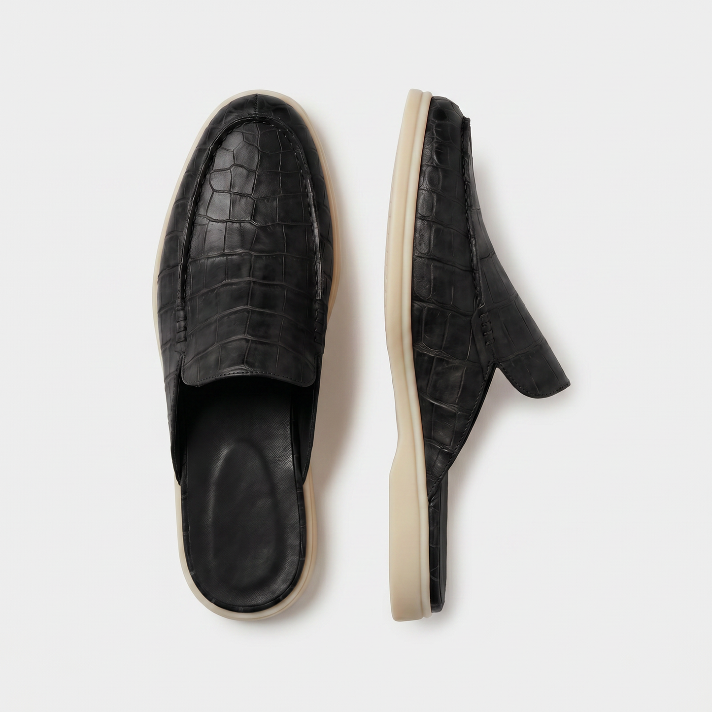 Black Croco Mule Yacht | LIMITED EDITION