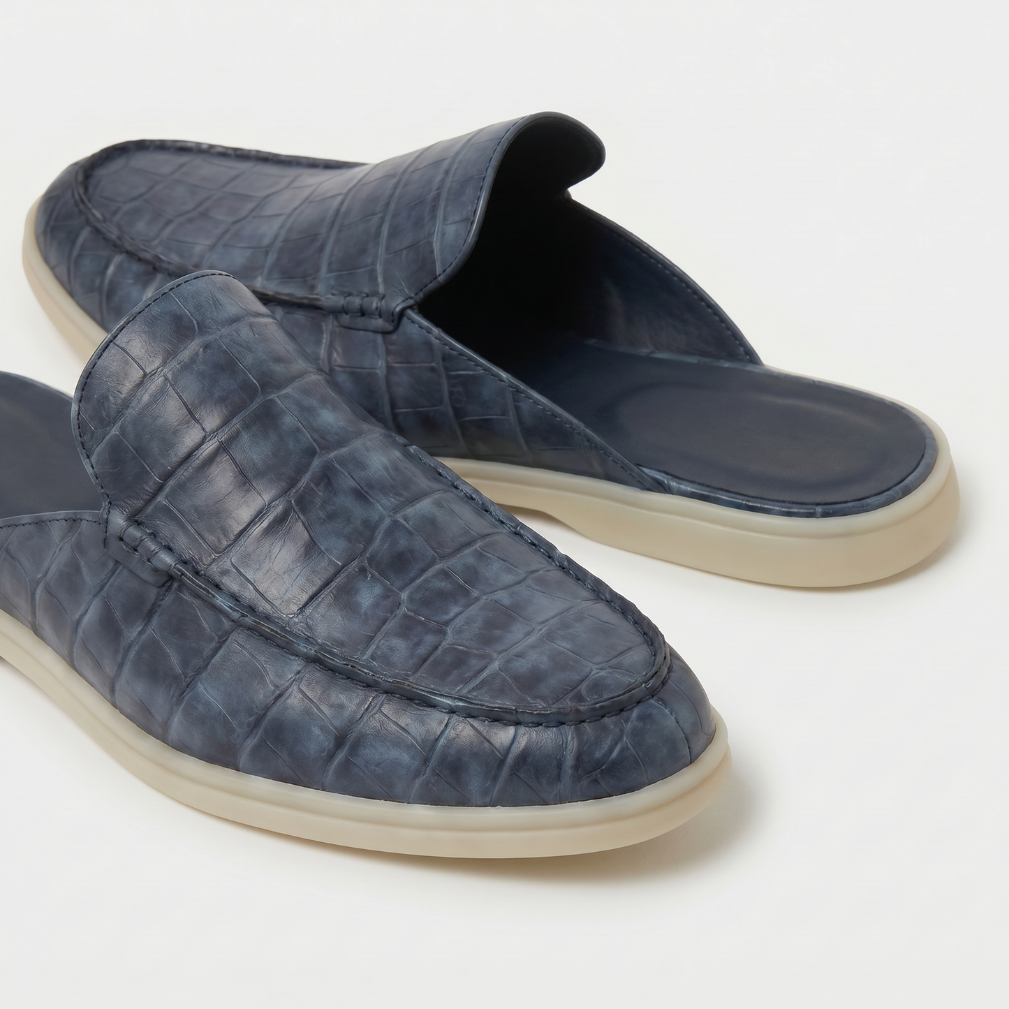 Slate Blue Croco Mule Yacht | LIMITED EDITION