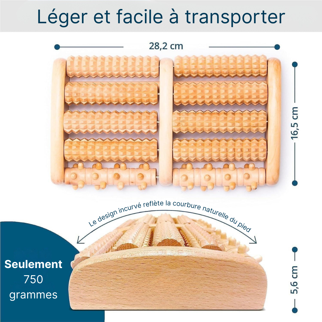 FootRelax™ – Rouleau de massage plantaire en bois