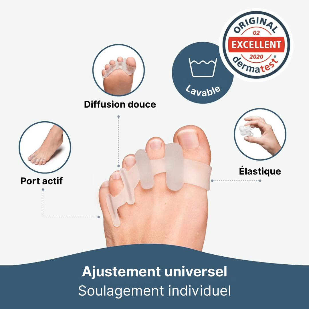RelaxToe™ – Écarteurs d’orteils en gel