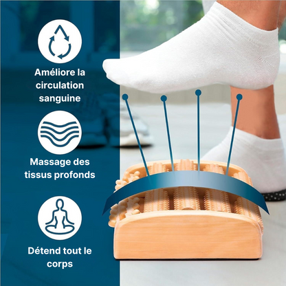 FootRelax™ – Rouleau de massage plantaire en bois