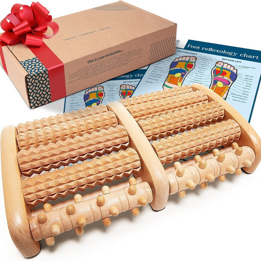 FootRelax™ – Rouleau de massage plantaire en bois